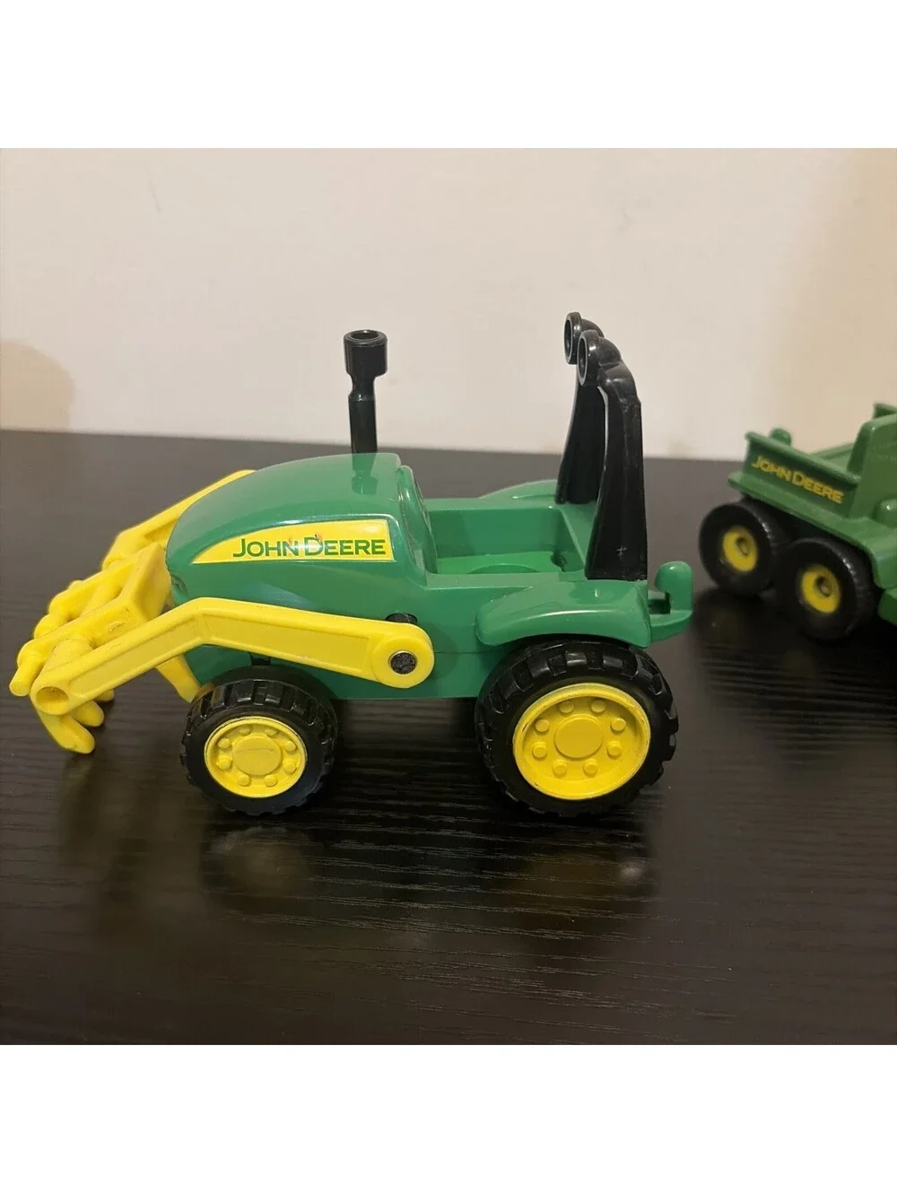 Toy John Deere Plastic Tractor And Gator With Little Drivers